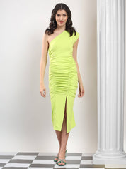 KOTTY Women Bodycon Green Midi/Calf Length Dress