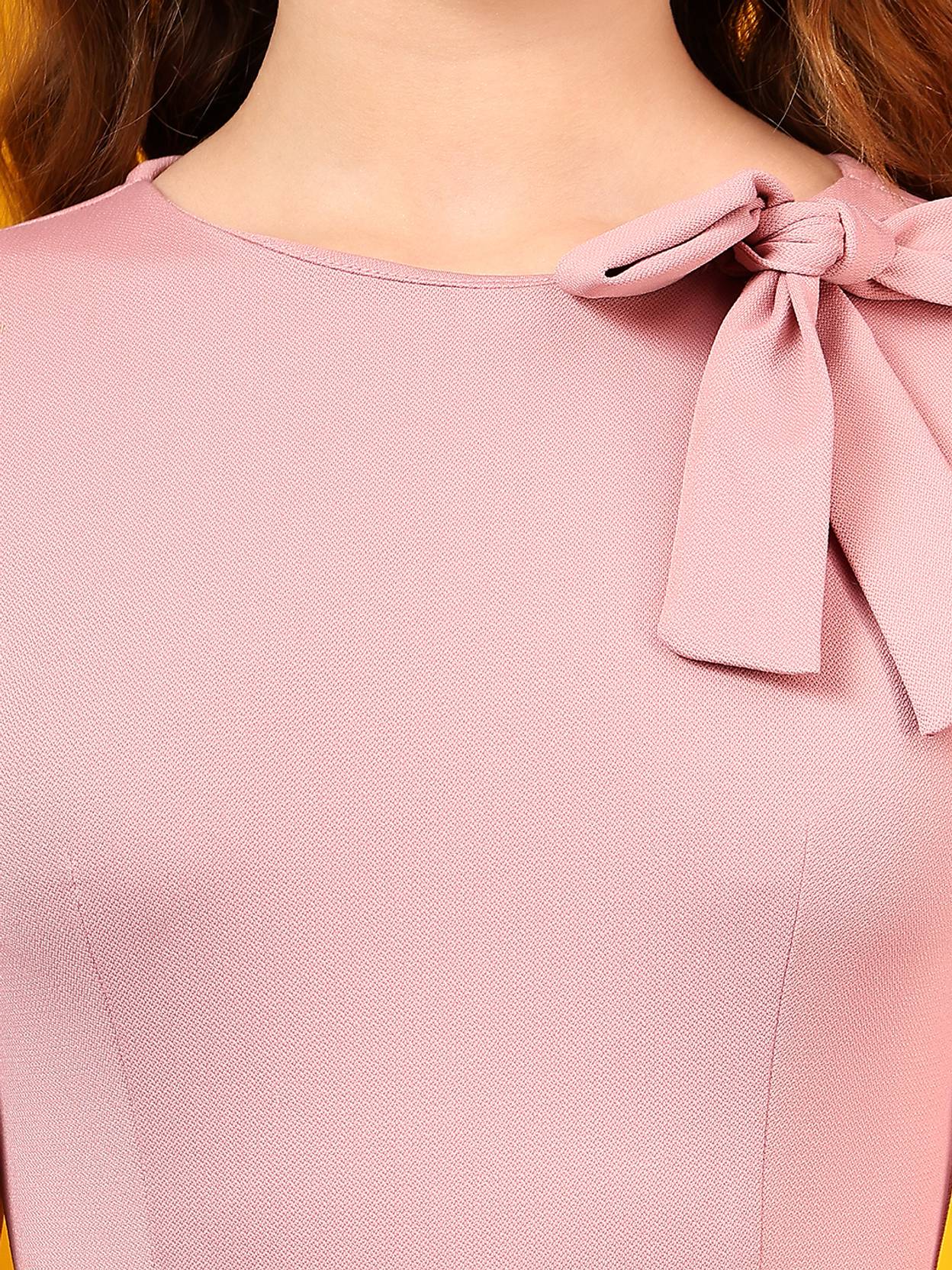 KOTTY Women Bodycon Pink Knee Length DresS