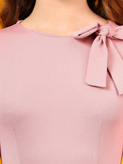 KOTTY Women Bodycon Pink Knee Length DresS