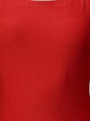 KOTTY Women Bodycon Red Below Knee Dress