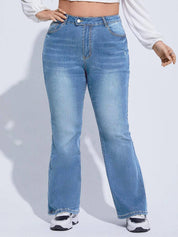 KOTTY Women Boot-Leg High Rise Blue Jeans