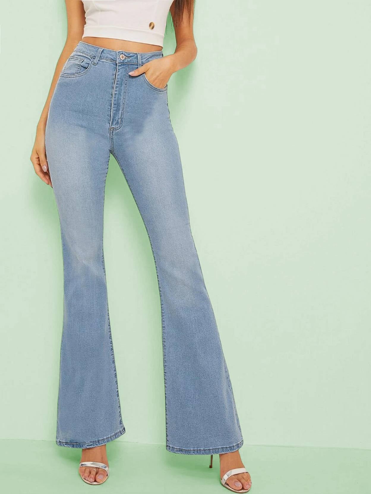 KOTTY Women Regular High Rise Light Blue Jeans