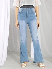 KOTTY Women Boot-Leg High Rise Blue Jeans