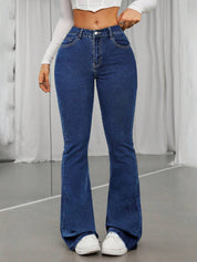 KOTTY Women Boot-Leg High Rise Blue Jeans
