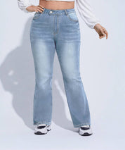Curvy CLOSET  Women Boot-Leg High Rise Blue Jeans