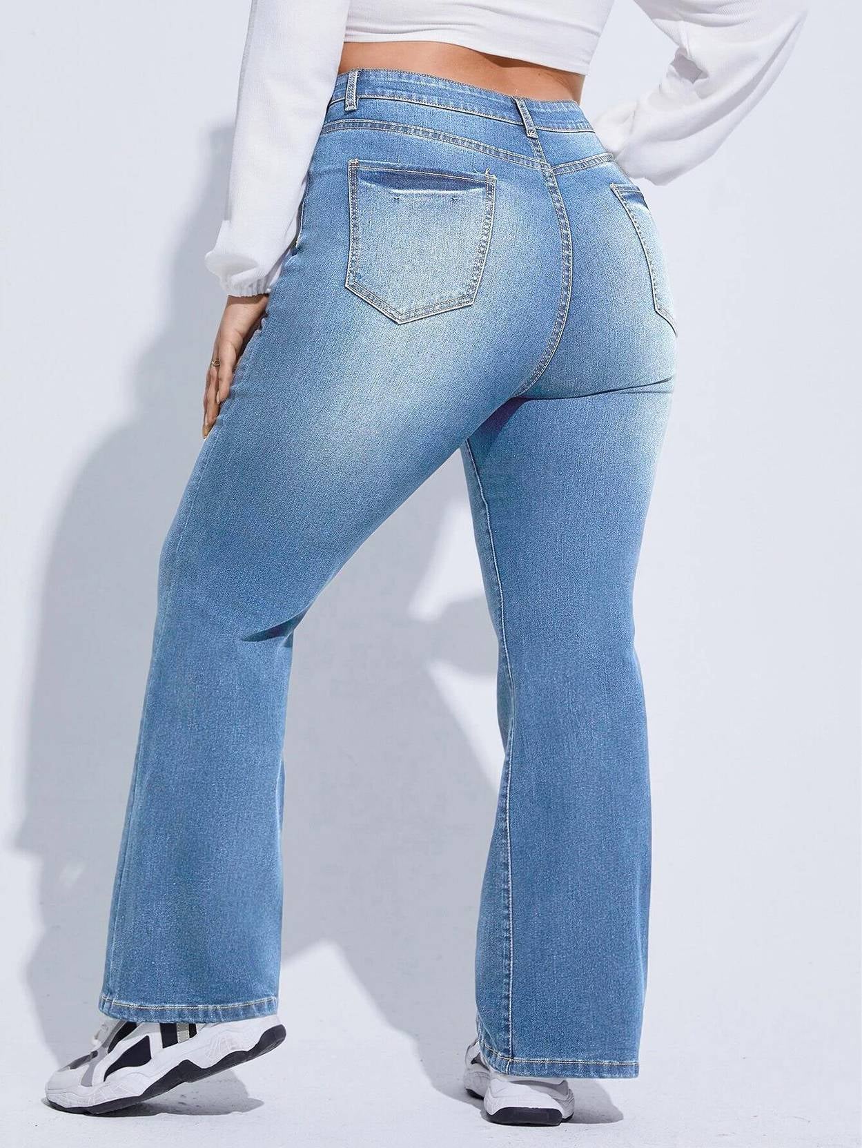 KOTTY Women Boot-Leg High Rise Blue Jeans