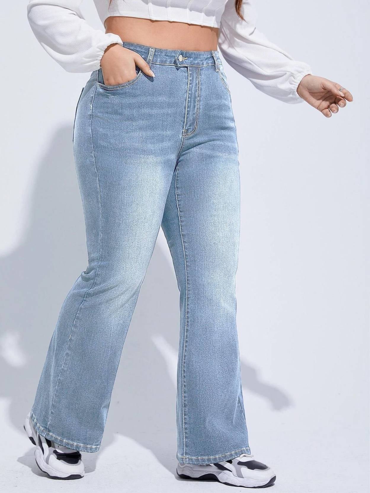 Curvy CLOSET  Women Boot-Leg High Rise Blue Jeans