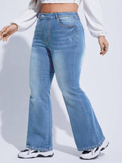 Curvy CLOSET  Women Boot-Leg High Rise Blue Jeans