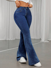 KOTTY Women Boot-Leg High Rise Blue Jeans