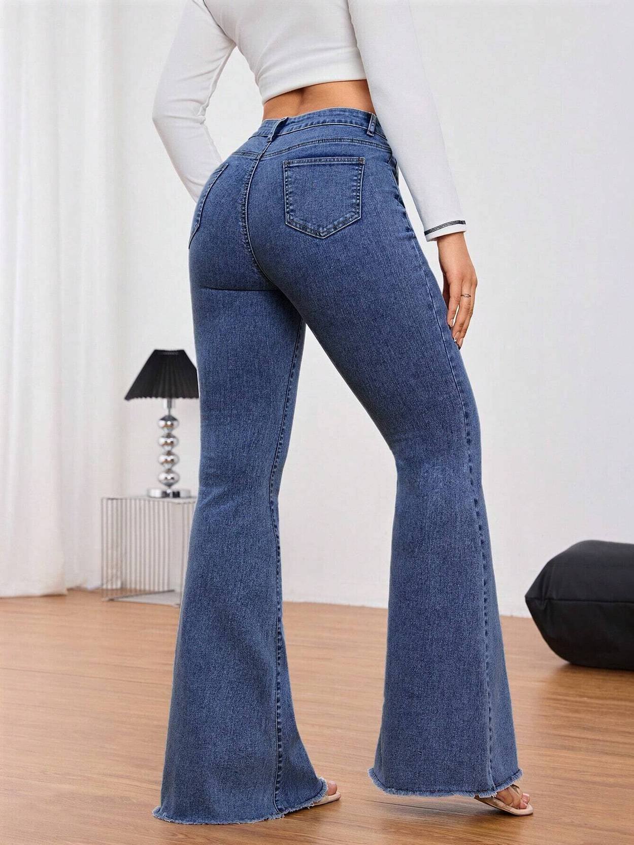 KOTTY Women Boot-Leg High Rise Blue Jeans