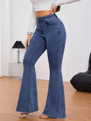 KOTTY Women Boot-Leg High Rise Blue Jeans