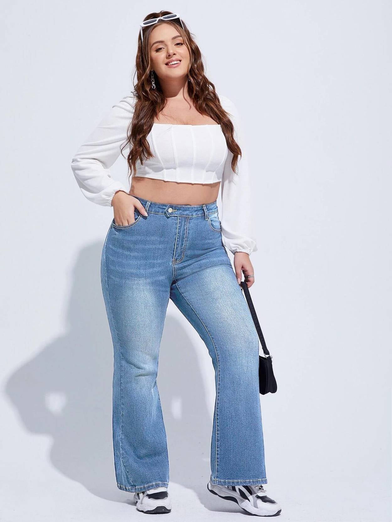 Curvy CLOSET  Women Boot-Leg High Rise Blue Jeans