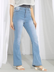 KOTTY Women Boot-Leg High Rise Blue Jeans