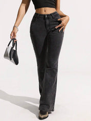 KOTTY Women Boot-Leg High Rise Grey Jeans