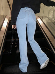 KOTTY Women Boot-Leg High Rise Light Blue Jeans