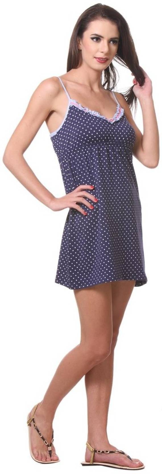 KOTTY  Women Chemise  (Blue)