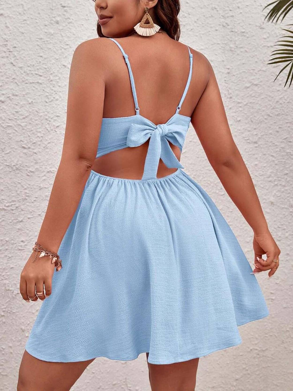 KOTTY Women Fit and Flare Blue Above Knee/Mid Thigh Length Dress