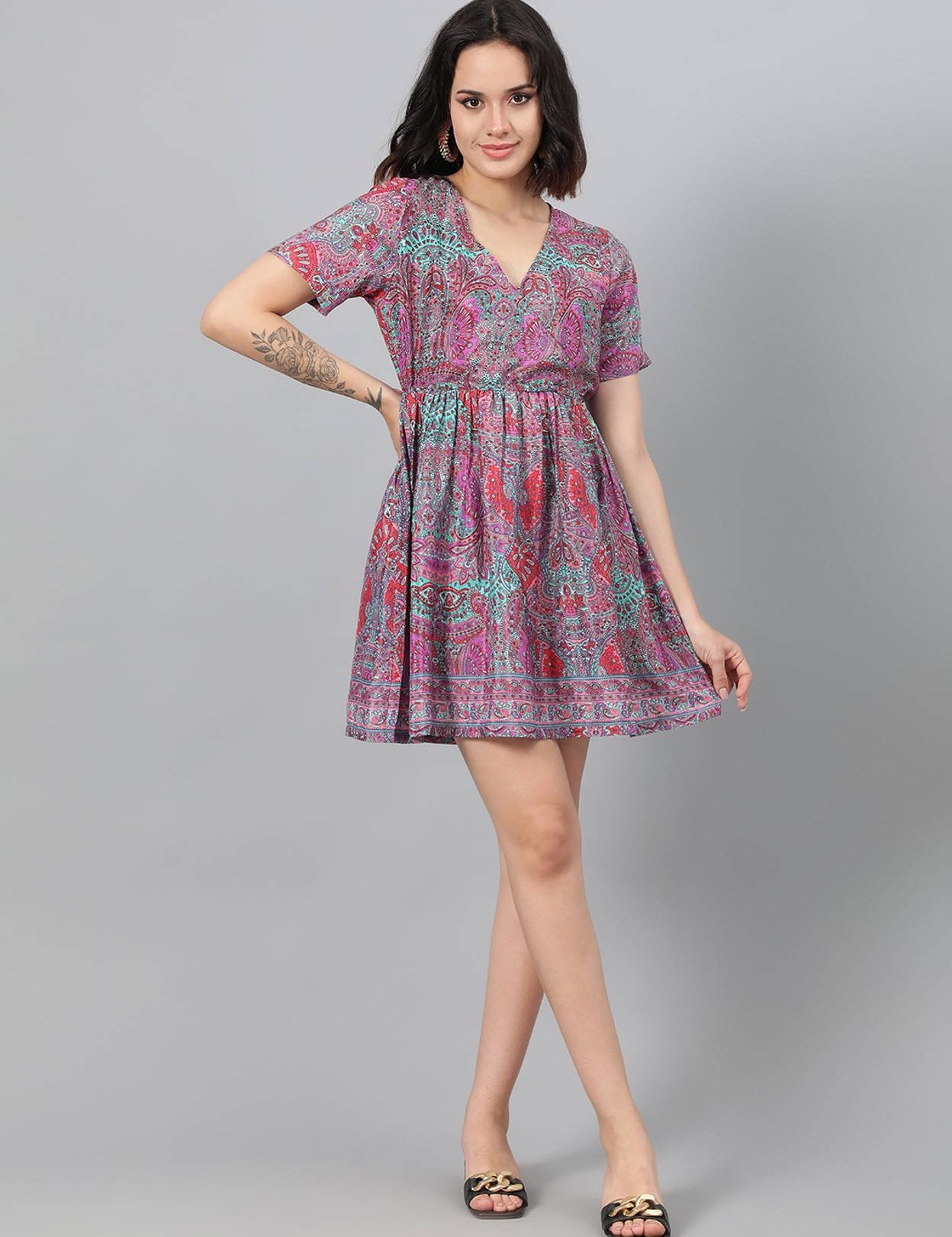 WomenFitandFlareMulticolorAboveKnee_MidThighLengthDress-0.jpg_3.jpg