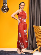 KOTTY Women Fit and Flare Multicolor Midi/Calf Length Dress