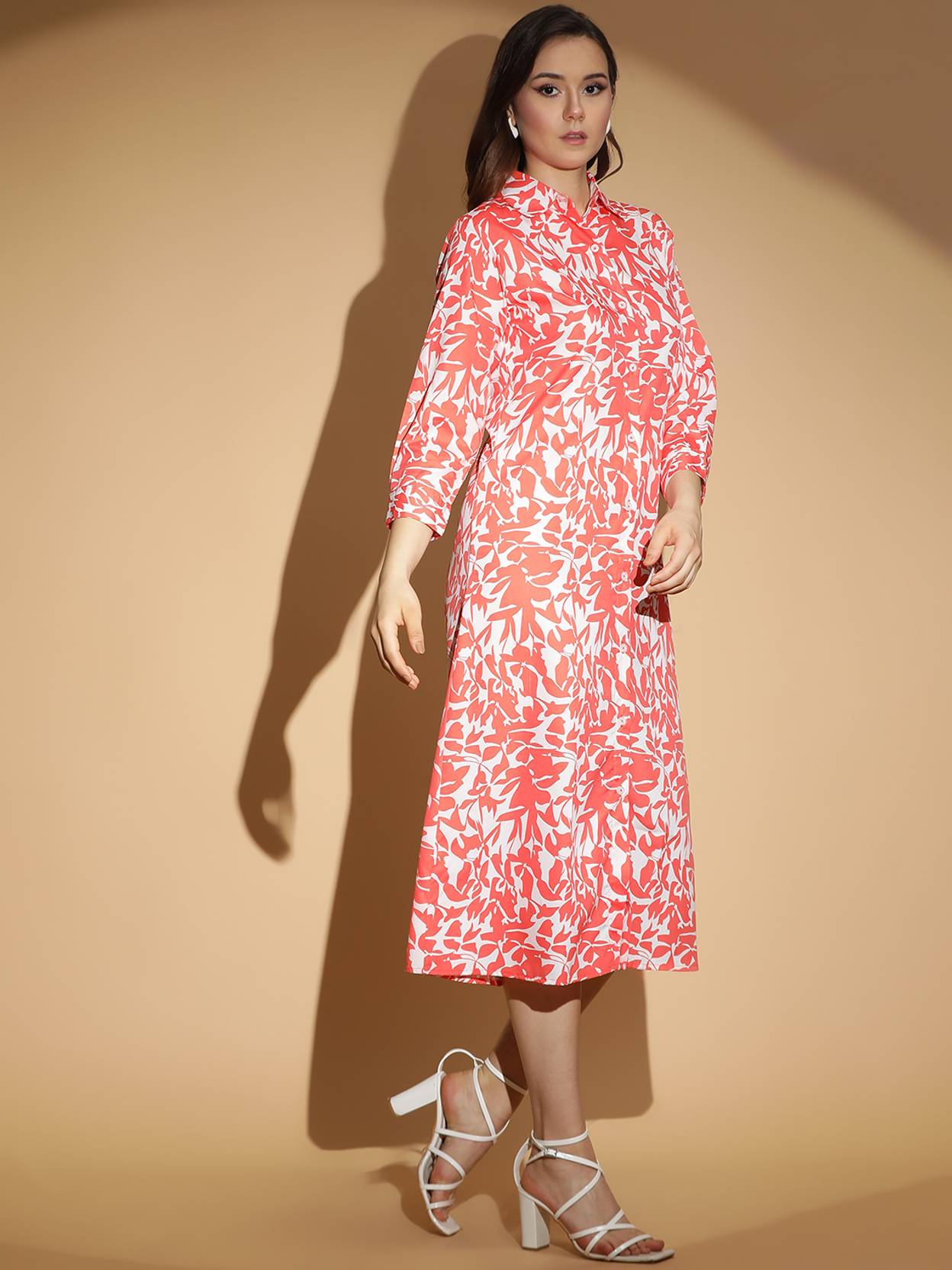 KOTTY Women Fit and Flare Multicolor Midi/Calf Length Dress Special price