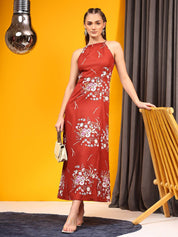 KOTTY Women Fit and Flare Multicolor Midi/Calf Length Dress