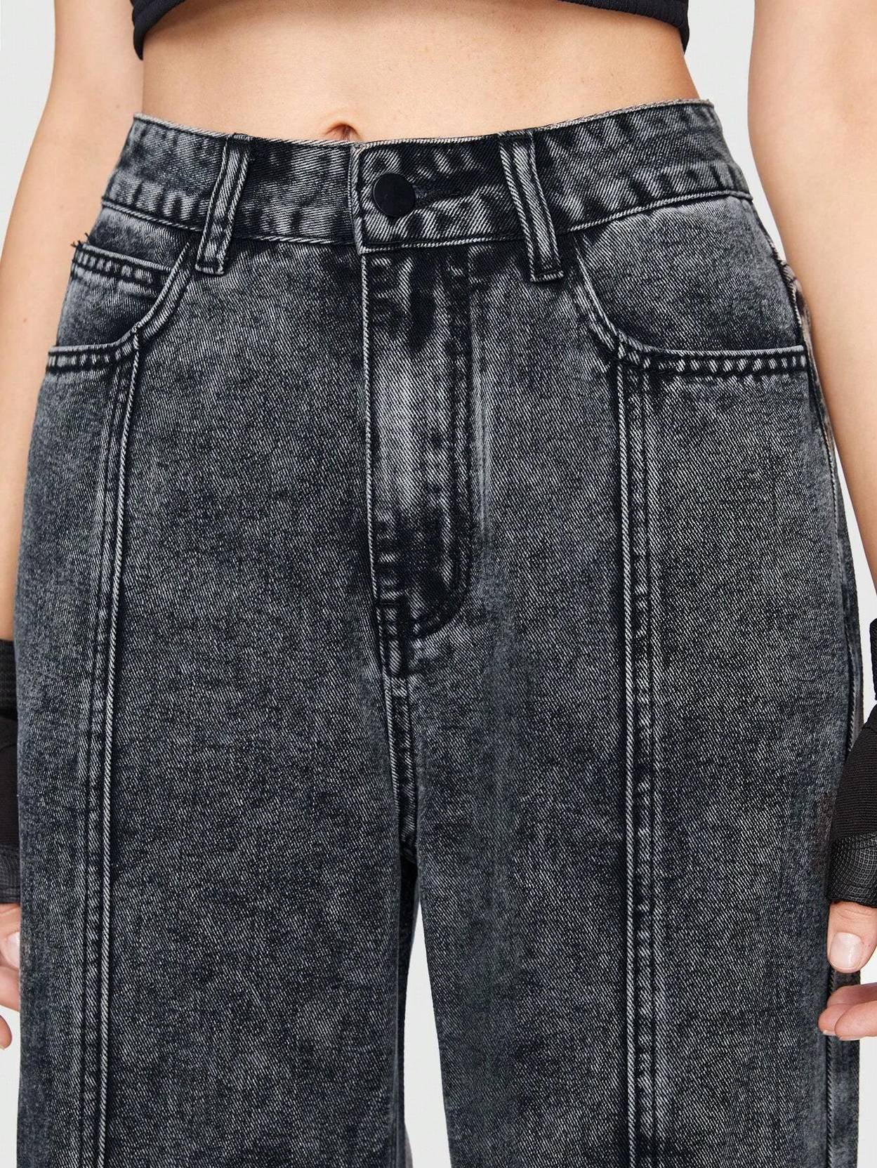 KOTTY Women Flared High Rise Black Jeans