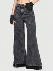 KOTTY Women Flared High Rise Black Jeans