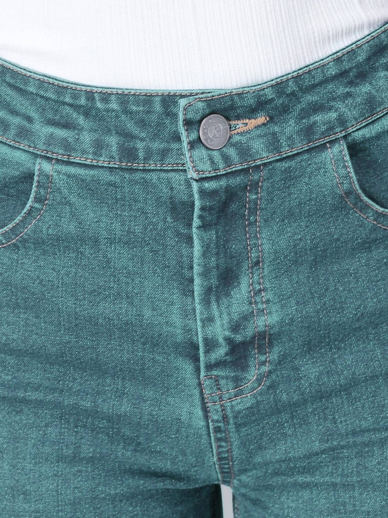 KOTTY Women Flared High Rise Blue Jeans