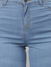KOTTY Women Flared High Rise Blue Jeans