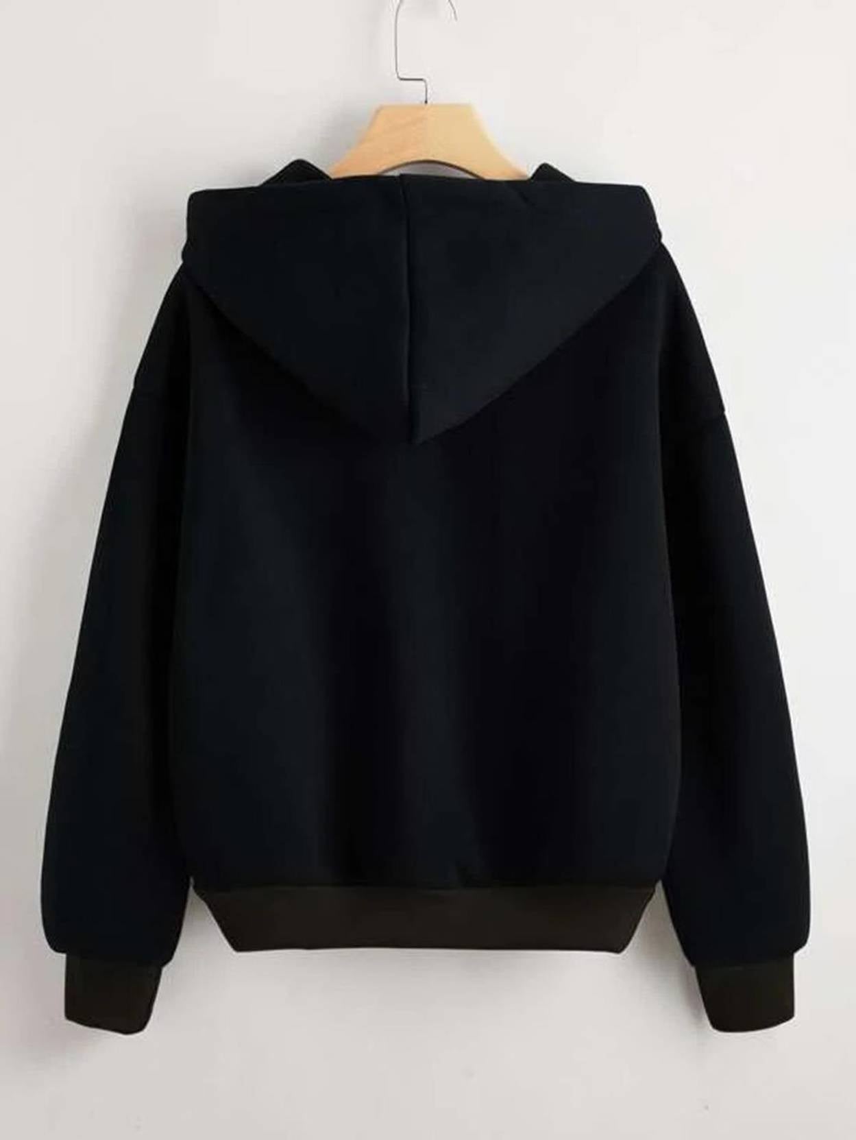 KOTTY  Women Full Sleeve Color Block Hooded Sweatshirt