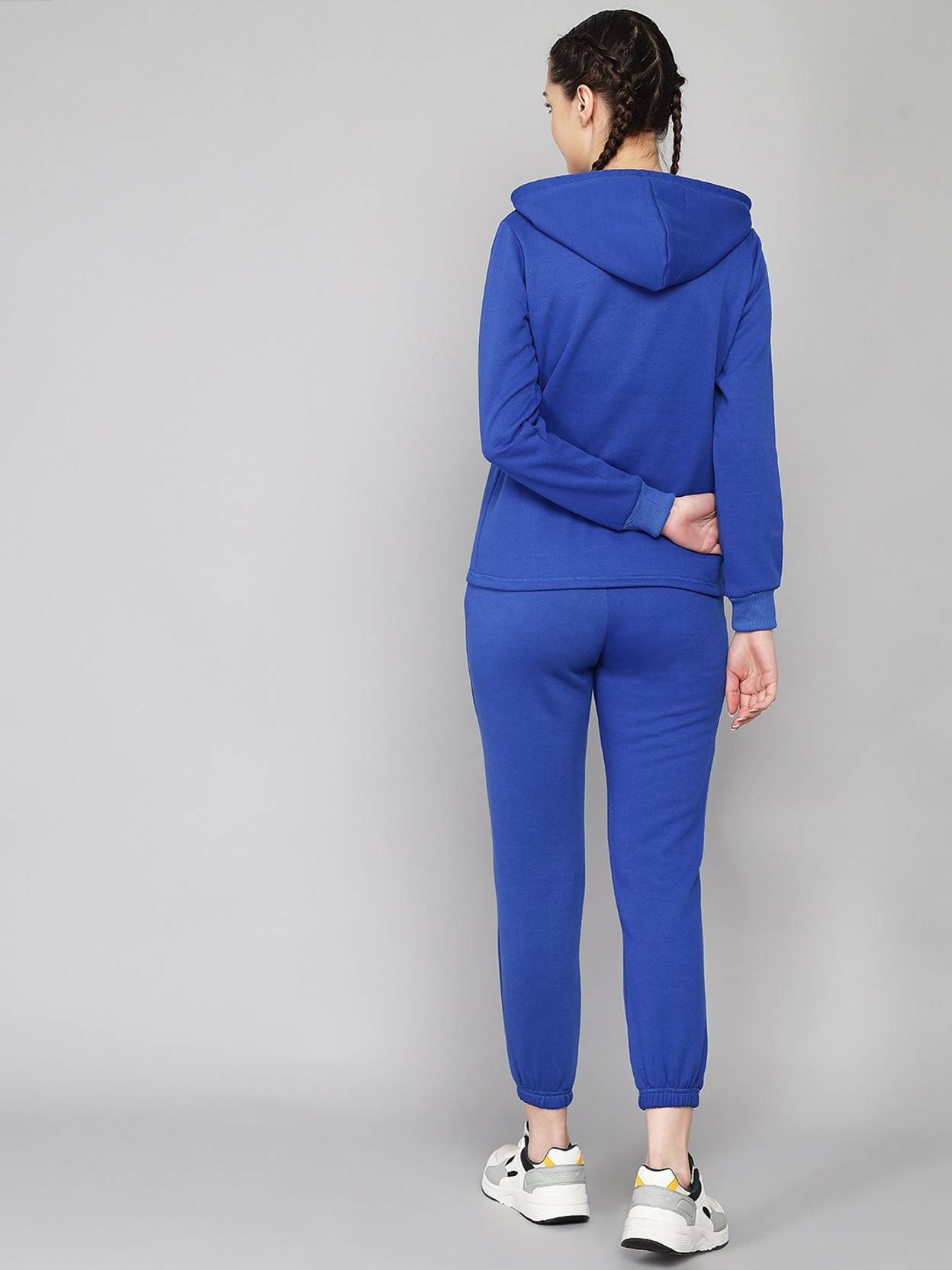 KOTTY Women Full Sleeve Solid Hooded Sweatshirt