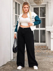 Curvy CLOSET  Women Loose Fit High Rise Black Jeans