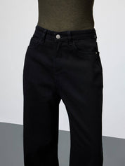 KOTTY Women Loose Fit High Rise Black Jeans