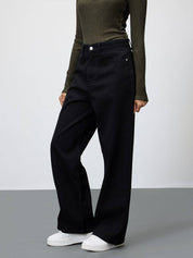 KOTTY Women Loose Fit High Rise Black Jeans