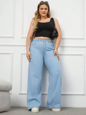 Curvy CLOSET  Women Loose Fit High Rise Blue Jeans