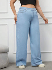 Curvy CLOSET  Women Loose Fit High Rise Blue Jeans