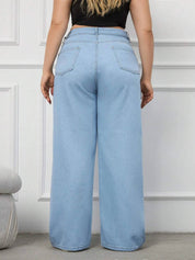 Curvy CLOSET  Women Loose Fit High Rise Blue Jeans