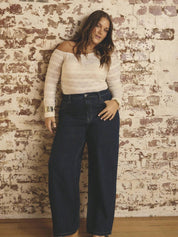 Curvy CLOSET  Women Loose Fit High Rise Dark Blue Jeans