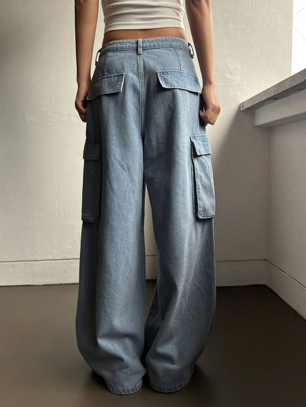 KOTTY Women Loose Fit High Rise Light Blue Jeans