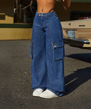 KOTTY  Women Loose Fit Mid Rise Dark Blue Jeans