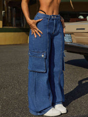 KOTTY Women Loose Fit Mid Rise Dark Blue Jeans