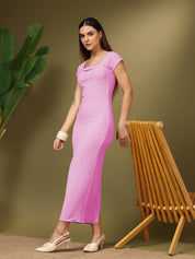 KOTTY Women Maxi Pink Ankle Length Dress