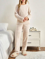 KOTTY  Women Night Suit Set Beige Solid