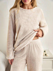 KOTTY  Women Night Suit Set Beige Solid