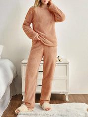 KOTTY  Women Night Suit Set Brown Solid