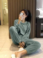 KOTTY  Women Night Suit Set Purple Solid