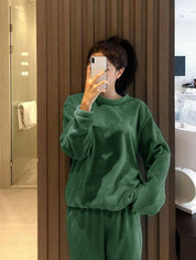 KOTTY  Women Night Suit Set Green Solid