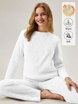 Kotty Round Neck Straight Long Sleeves Sweatshirt With Trouser