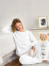 KOTTY  Women Night Suit Set White Solid