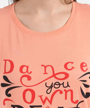 KOTTY Women Printed Round Neck Cotton Blend Multicolor T-Shirt